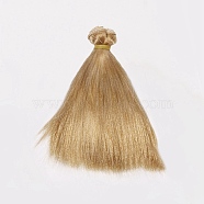 Imitated Mohair Long Straight Hair Doll Wig Hair, for DIY Girls BJD Makings Accessories, Goldenrod, 150~1000mm(DOLL-PW0001-020-08)