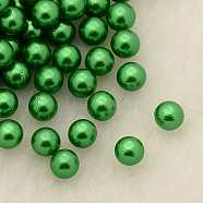 No Hole ABS Plastic Imitation Pearl Round Beads, Dyed, Sea Green, 6mm, about 3000pcs/bag(MACR-F033-6mm-11)