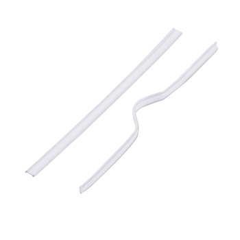PE Nose Bridge Wire for Mouth Cover, with Galvanized Iron Wire Double Core Inside, Nose Bridge Strip, DIY Disposable Mouth Cover Material, White, 20cm(7.87 inch), 5mm wide
