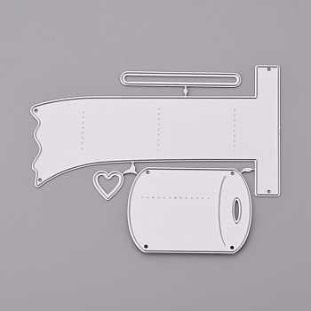 Toilet Paper Frame Carbon Steel Cutting Dies Stencils, for DIY Scrapbooking/Photo Album, Decorative Embossing DIY Paper Card, Matte Platinum Color, 108x82x1mm