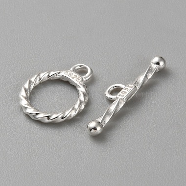 925 Knebelverschl&uuml;sse aus Sterlingsilber(STER-WH0002-05S-01)-2