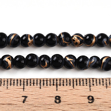 Baking Paint Glass Beads Strands(DGLA-N010-6mm-M)-5