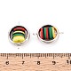 Polymer Clay Disc Beads with CCB Plastic Ring Frame Connector Charms(CLAY-T022-33M)-3