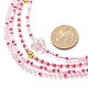 4Pcs 4 Style Smiling Face Flower Acrylic & Glass Seed Beaded Necklaces Set for Women(NJEW-JN04015)-5