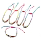  Colorful Beaded Bracelet Sweet and Cute Girl Style Adjustable Imitation Pearl Bracelet Versatile Bracelet(AR4716-7)-1