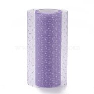 Glitter Deco Mesh Ribbons, Tulle Fabric, for Wedding Party Decoration, Skirts Decoration Making, Lilac, 5.90~5.94 inch(15~15.1cm),  10yards/roll(OCOR-H100-D18)