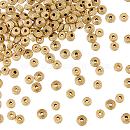 160Pcs 2 Style Brass Textured Spacer Beads, Rondelle & Column, Antique Golden, 4.5x2.5mm and 4x2mm, 80pcs/style(FIND-HY0001-74)