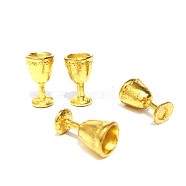 Mini Alloy Goblet, Micro Landscape Kitchen Dollhouse Accessories, Pretending Prop Decorations, Golden, 14x7.5mm, 4pcs/set(BOTT-PW0011-22A)