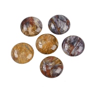 Natural Crazy Agate Cabochons, Half Round/Dome, 25x5.5mm(G-H1596-FR-25mm-20)