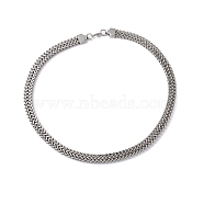 304 Stainless Steel Snake Chain Necklace with Lobster Claw Clasps for Men Women, Stainless Steel Color, 25.59 inch(650mm), Wide: 12mm(STAS-K249-04C-P)