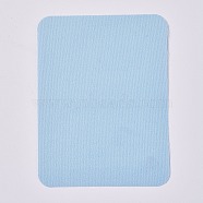 Cloth Fabric Appliques Iron On Patches, For Costume Accessories, Rectangle, Blue, 125x95x0.5mm(DIY-WH0152-86B)