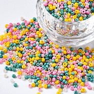 Glass Round Seed Beads, Round Hole, Mixed Style, Colorful, 2~2.5x1.5~2mm, Hole: 0.8mm, about 450g/pound(SEED-S057-R-003)