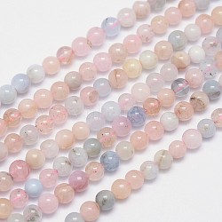 Natural Morganite Round Bead Strands, 4.5mm, Hole: 0.8mm, about 88~92pcs/strand, 15.5 inch(G-I159-4mm)