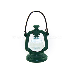 Miniature Alloy Oil Lamp, for Dollhouse Garden Accessories, Pretending Prop Decorations, Green, 23x40~55mm(MIMO-PW0001-168C)