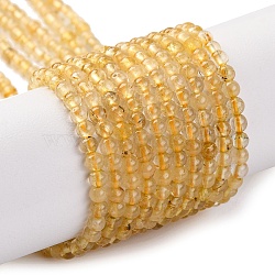 Natural Gold Rutilated Quartz Beads Strands, Round, 3mm, Hole: 0.6mm, about 144pcs/strand, 15.41''(39.15cm)(G-A235-B06-01)