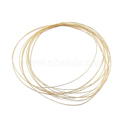 Copper Wire for Jewelry Making, Textured Round, Real 18K Gold Plated, 21 Gauge, 0.7mm, about 16.40 Feet(5m)/Strand(CWIR-G001-01A-G)