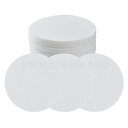 80Pcs Flat Round Microwave Kiln Papers, Ceramic Fiber Paper for Glass Fusing, White, 116x1mm(AJEW-FH0004-27)