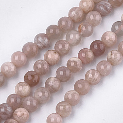 Natural Sunstone Beads Strands, Grade A, Round, 6mm, Hole: 0.8mm, about 62~65pcs/strand, 15.3 inch(X-G-S333-6mm-038)