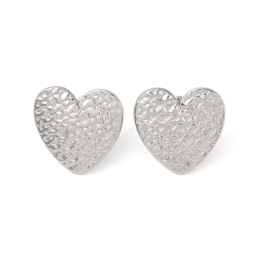 Heart 304 Stainless Steel Stud Earrings