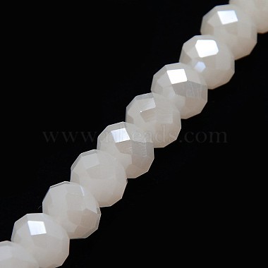 Electroplate Opaque Solid Color Crystal Glass Rondelle Beads Strands(EGLA-F047A-01AB)-2