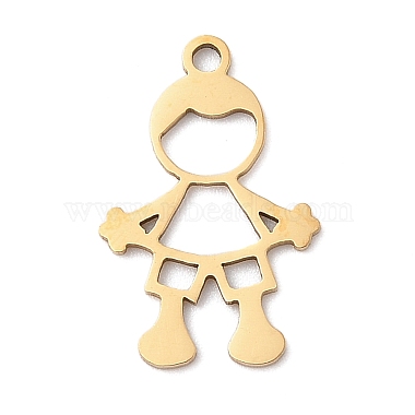 Real 18K Gold Plated Human 201 Stainless Steel Pendants