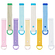 9Pcs 9 Colors Alloy Polyester Keychains(KEYC-FH0001-80B)-1