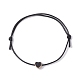 Alloy Enamel Heart Braided Bead Bracelet(BJEW-JB09739-02)-1