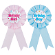 creatcabin 2pcs 2 épingles de badge d'anniversaire en fer blanc en polyester de style(AJEW-CN0001-28)-1