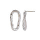 304 Stainless Steel Twist Oval Stud Earrings for Women(EJEW-N016-020P)-3