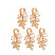 Rack Plating Brass Micro Pave Clear Cubic Zirconia Pendants(KK-T060-64B-RS)-1