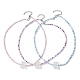 3Pcs 3 Color Luminous Acrylic Bear Pendant Necklaces Set(NJEW-JN04510)-1