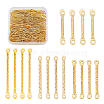 520Pcs 4 Styles Iron Links Connectors, for DIY Earring, Rectangle, Golden, 15~29x2~2.3x1~1.2mm, Hole: 1mm, 130pcs/style(IFIN-PH0002-24)