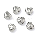 304 Stainless Steel Beads, Heart, Stainless Steel Color, 5x6x4mm, Hole: 1.5mm(STAS-D204-42P)