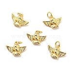 Rack Plating Brass Pendants, Long-Lasting Plated, Lead Free & Cadmium Free & Nickel Free, Cupid, Real 18K Gold Plated, 11x15x4mm, Jump Ring: 5x1mm, 3mm Inner Diameter(KK-E015-23G)