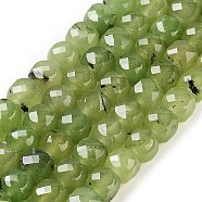 Natural Prehnite Beads Strands, Faceted, Cube, 7x8x7mm, Hole: 1mm, about 47~48pcs/strand, 13.35~13.46''(33.9~34.2cm)(G-H028-A05-01)