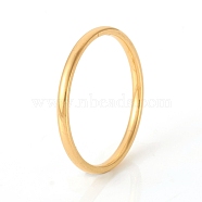 201 Stainless Steel Plain Band Rings, Golden, Size 6, Inner Diameter: 17mm(X-RJEW-G107-1.5mm-6-G)