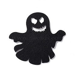 Wool Felt Ghost Party Decorations, Halloween Themed Display Decorations, for Decorative Tree, Banner, Garland, Black, 95x102x2mm(AJEW-P101-06B)