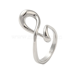 304 Stainless Steel Rings for Women, Stainless Steel Color, Inner diameter: Adjustable, 23.5mm(RJEW-U013-02P)