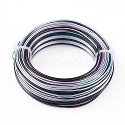 3 Segment Colors Round Aluminum Craft Wire, for Beading Jewelry Craft Making, Colorful, 15 Gauge, 1.5mm, about 180.44 Feet(55m)/roll(AW-E002-1.5mm-A-14)