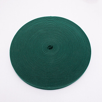 Polyester Resistance Elastic Cord, Overlock Ribbon, Dark Green, 15x1mm, 30yard/roll