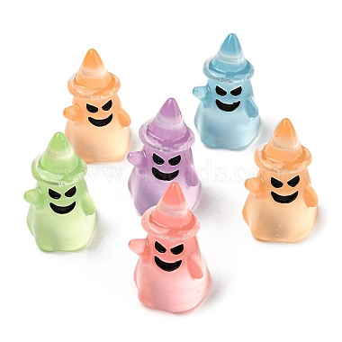 Halloween Luminous Resin Ghost with Hat Display Decoration(RESI-G070-02D)-2