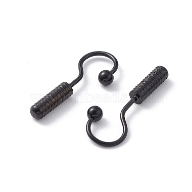 304 Stainless Steel Screw Hooks Shape Dangle Earrings for Woman(EJEW-F312-09EB)-2