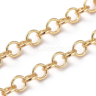 3.28 Feet Soldered Brass Rolo Chains(X-CHC-G005-07G)-4
