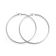 201 Stainless Steel Big Hoop Earrings(X-EJEW-A052-20E-P)-1