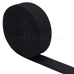 Cotton Ribbon, Garment Accessories, Black, 1-5/8 inch(40mm)(OCOR-WH0085-52A)