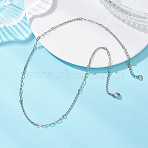 304 Stainless Steel Cable Chain Twisted Chain Necklaces for Women Men, Non-Tarnish, Stainless Steel Color, 16.22 inch(41.2cm)(NJEW-JN05798)