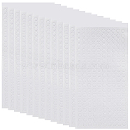 Double Sided Adhesive EVA Foam Sheets, For Art Supplies, Paper Scrapbooking, Cosplay, Halloween, Foamie Crafts, White, 16.8x8.5x0.18cm, 12 sheets/set(AJEW-WH20010-05)