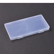 (Defective Closeout Sale: Scratch Mark) Polypropylene Box, Plastic Bead Containers, Rectangle, Clear, 8.9x16.5x1.6cm(CON-XCP0007-12)