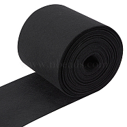 Felt Fabric, for DIY Crafts Sewing Accessories, Black, 14x0.2cm, 6m/roll(DIY-WH0028-93D)