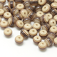 Transparent Stripe Resin Beads, Round, Tan, 8mm, Hole: 2mm(X-RESI-S345-8mm-08)